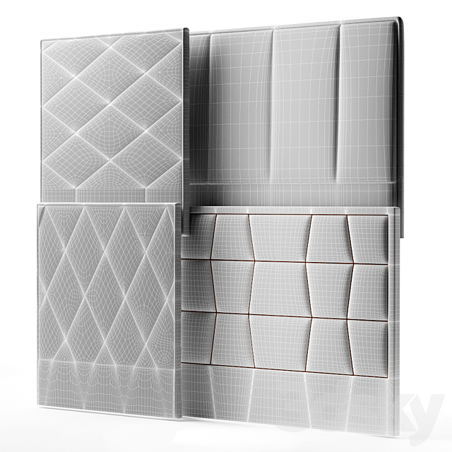 Headboard-20 3DS Max Model - thumbnail 2