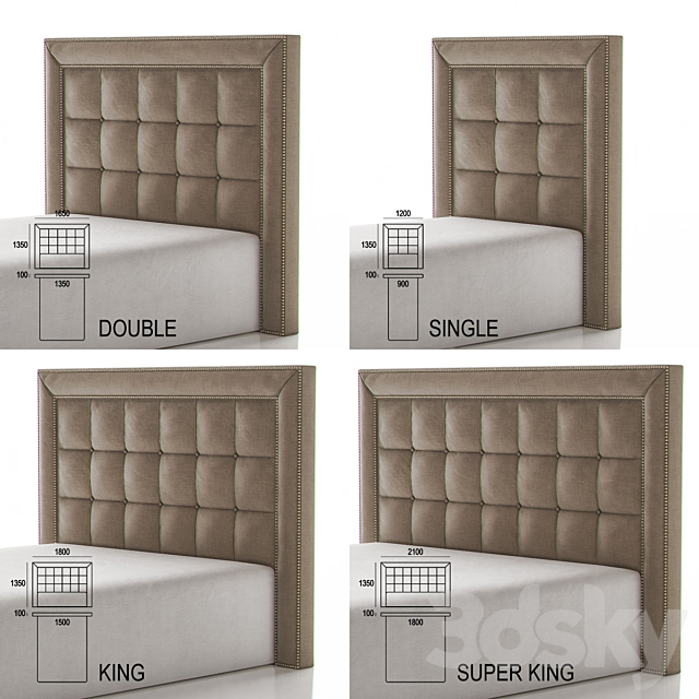 Headboard Design 02 3DSMax File - thumbnail 2