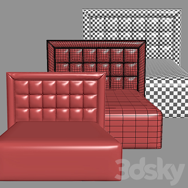 Headboard Design 02 3DSMax File - thumbnail 3