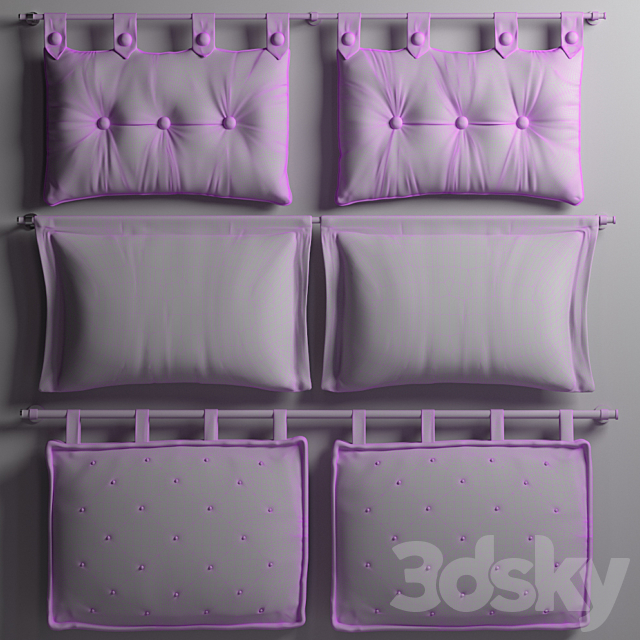 Headboard pillow 3DSMax File - thumbnail 2