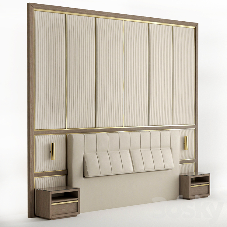 Headboard. Wall panel_6 3DS Max - thumbnail 1