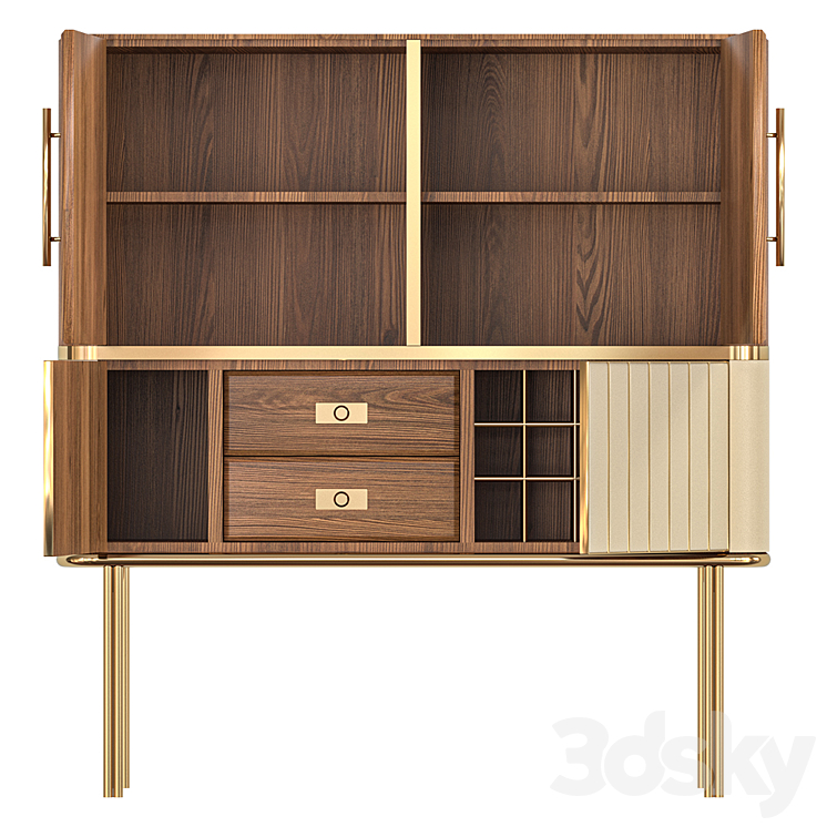 Hepburn cabinet with insides. 3DS Max - thumbnail 2