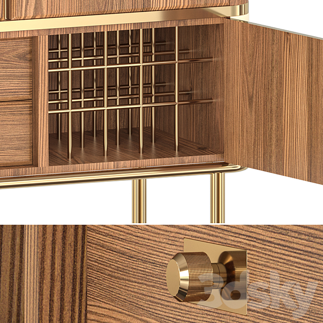 Hepburn cabinet with insides. 3DSMax File - thumbnail 3