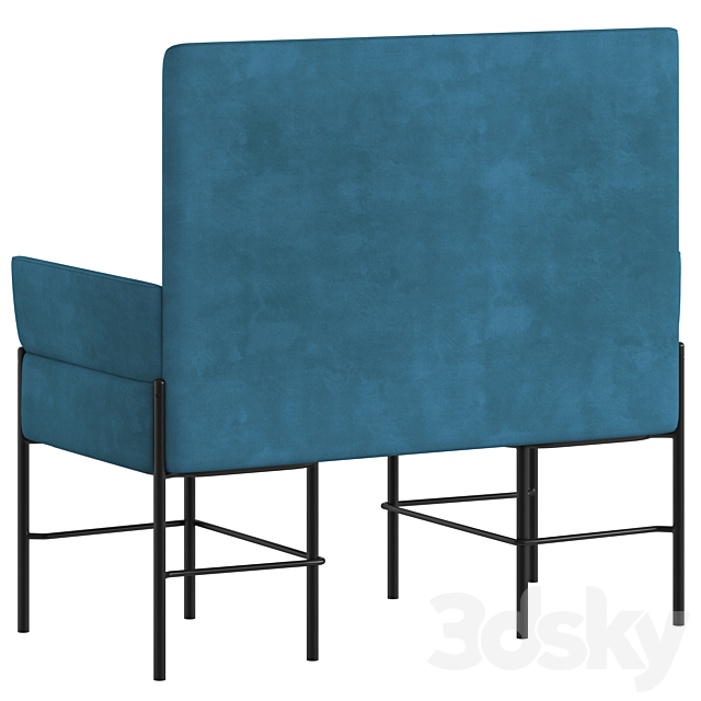 Herman Miller Hue Lounge Furniture high with wall 3DS Max Model - thumbnail 3