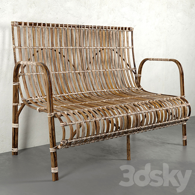 Hubsch interior rattan set 3DSMax File - thumbnail 3