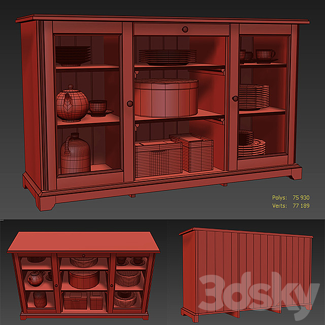 IKEA LIATORP Sideboard 3DS Max Model - thumbnail 3