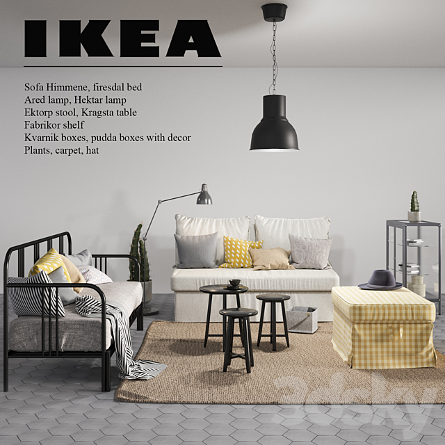 Ikea Set from the new catalog 2017-2018 3DSMax File - thumbnail 1