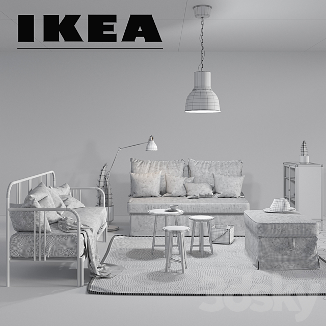 Ikea Set from the new catalog 2017-2018 3DSMax File - thumbnail 3