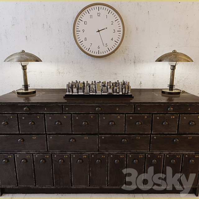 Industrial Card Catalog 3DSMax File - thumbnail 1