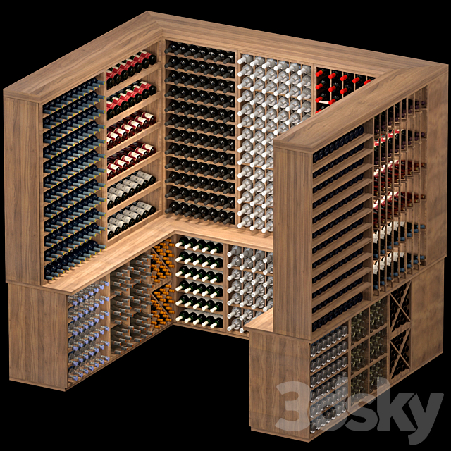 JC Wine Cellar 3 3DS Max Model - thumbnail 2