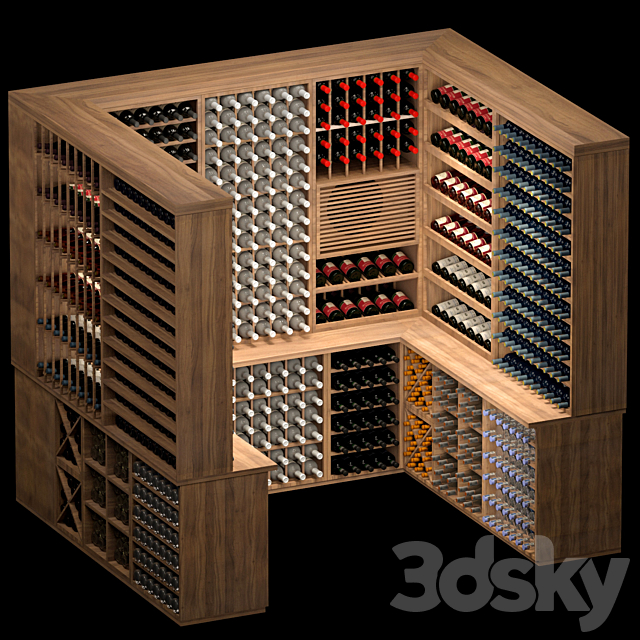 JC Wine Cellar 3 3DS Max Model - thumbnail 3