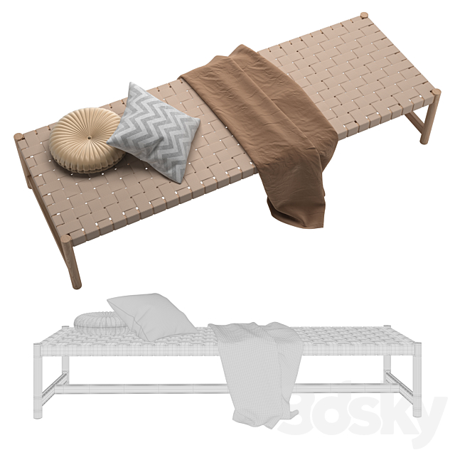 Jysk vadehavet daybed 3DS Max Model - thumbnail 3