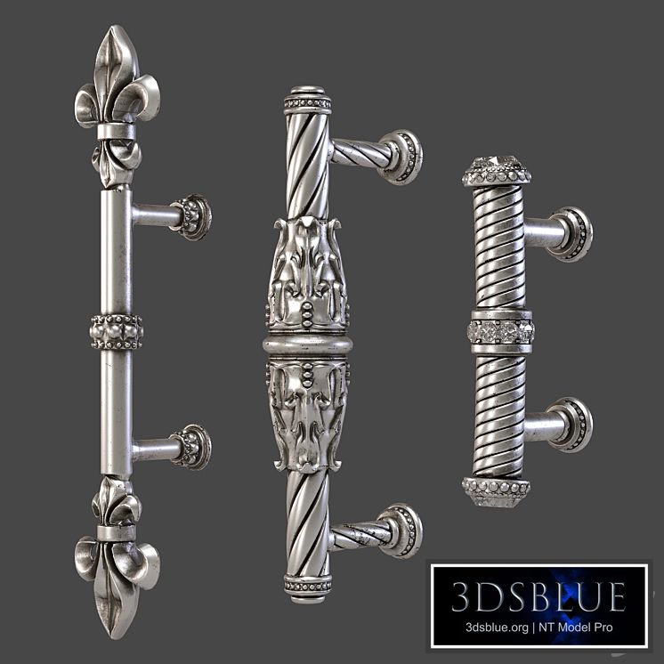 KITCHEN CUPBOARD CABINET DOOR HANDLES set11 3DS Max - thumbnail 3