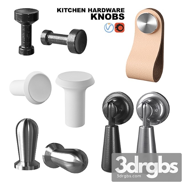 Knob set ikea 2 3dsmax Download - thumbnail 1