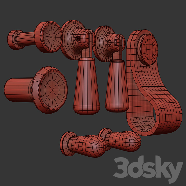 Knob Set IKEA 3DS Max Model - thumbnail 2