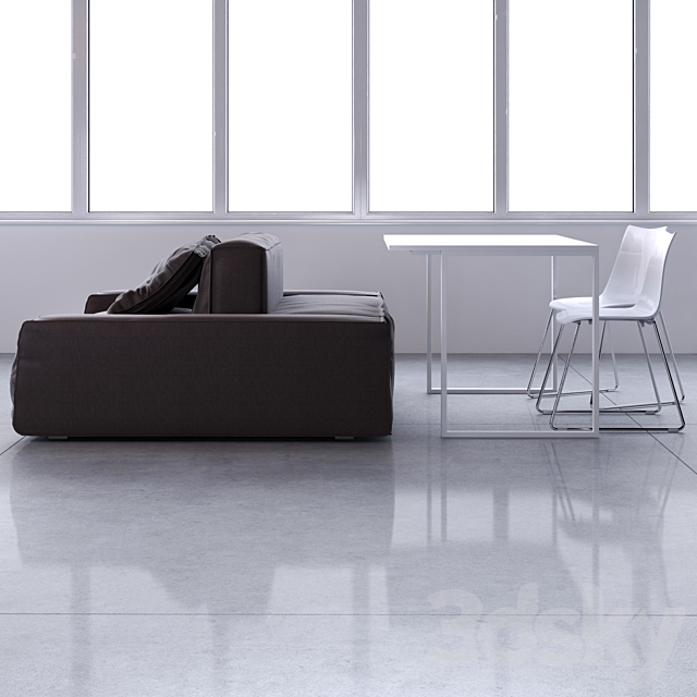 LAYOUT ISOLAGIORNO Easy sofa and Slim XS table 3DS Max Model - thumbnail 2