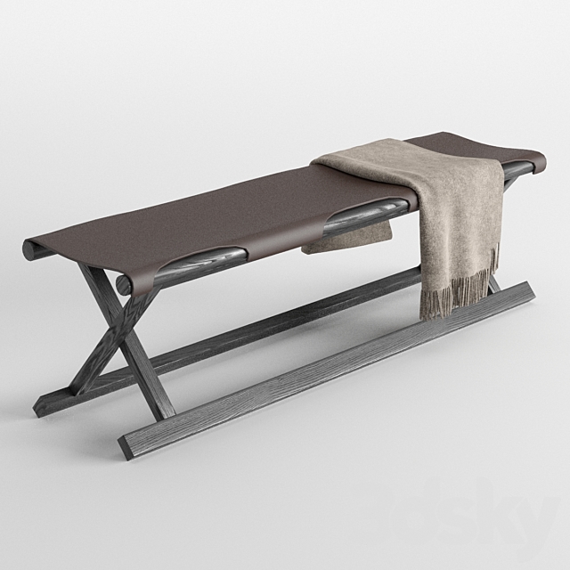 Liaigre bench orée 3DS Max Model - thumbnail 2