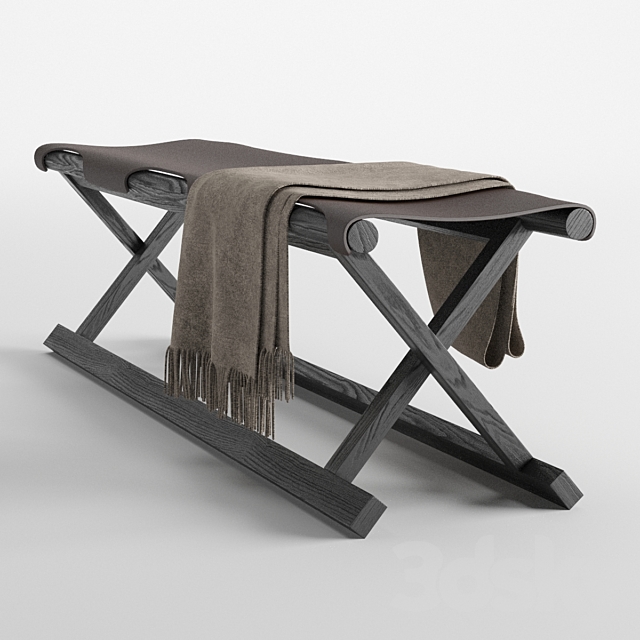 Liaigre bench orée 3DS Max Model - thumbnail 3