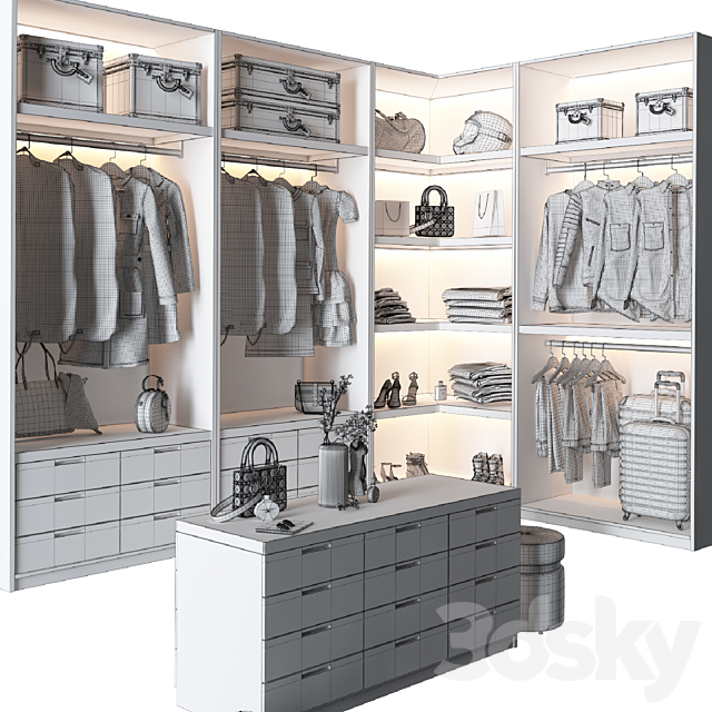 Luxury Wardrobe_part 2 3DSMax File - thumbnail 3