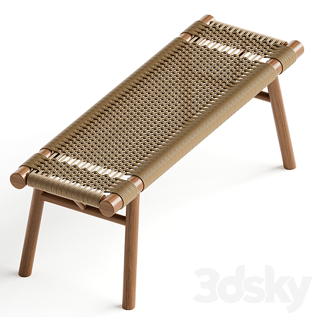 Maruta Bench by Big Sand Woodworking 3DS Max Model - thumbnail 2