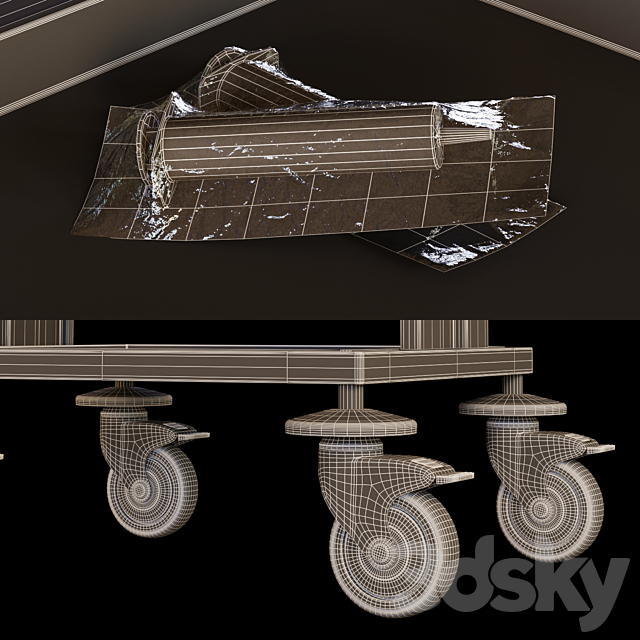 Medical table BT-STN-110 3DS Max Model - thumbnail 4