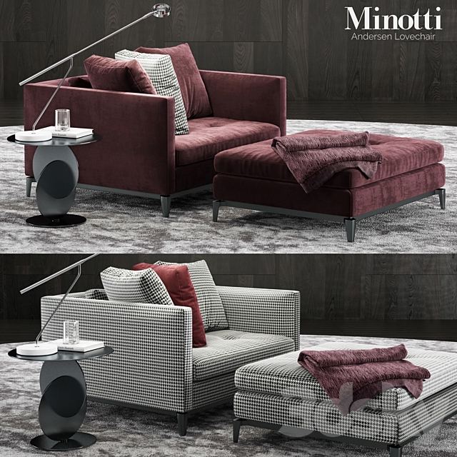 Minotti Andersen Lovechair 2 3DSMax File - thumbnail 1