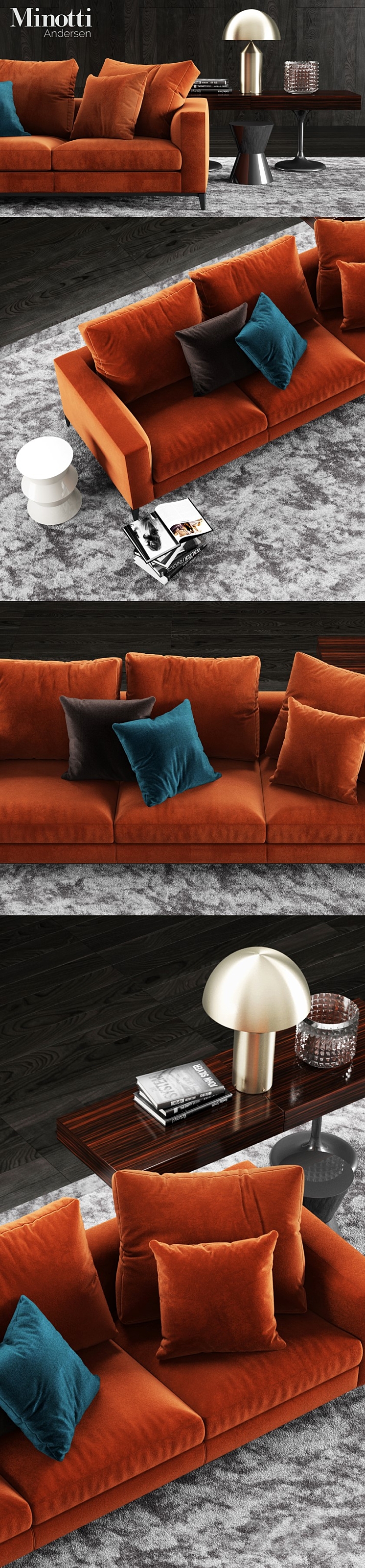 Minotti Andersen Sofa 3 3DS Max - thumbnail 2