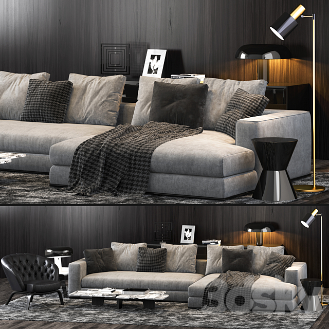 Minotti Hamilton Sofa 3DSMax File - thumbnail 1