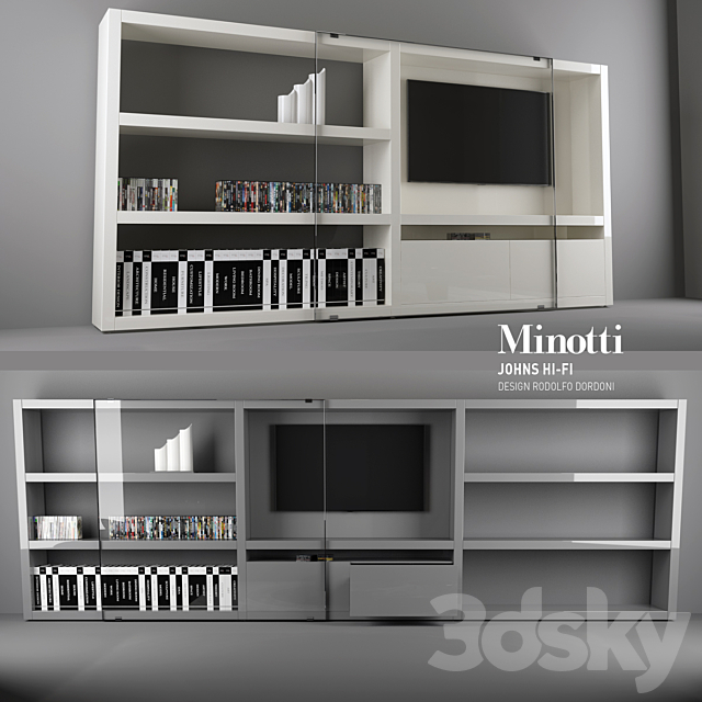 Minotti Johns HI-FI 3DS Max Model - thumbnail 2