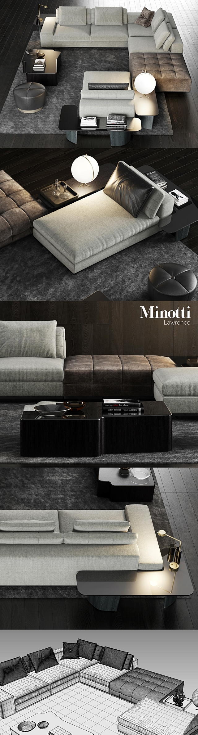 Minotti Lawrence Sofa 3 3DSMax File - thumbnail 3