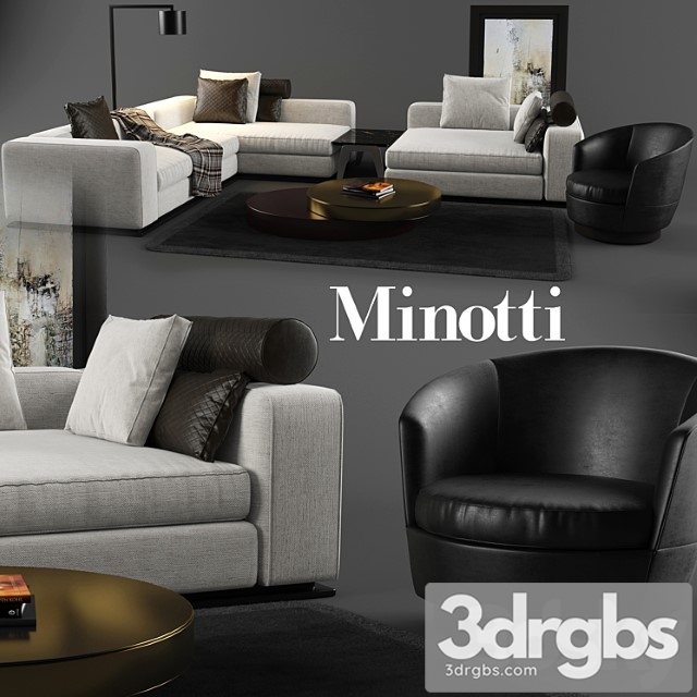 Minotti set 01 2 3dsmax Download - thumbnail 1