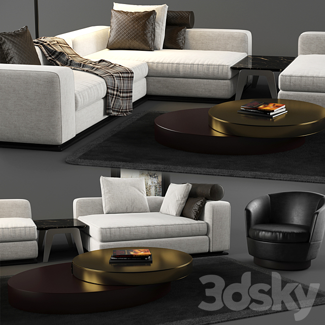 Minotti set 01 3DSMax File - thumbnail 2