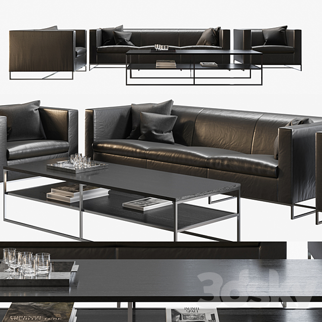 Minotti set 03 3DSMax File - thumbnail 1