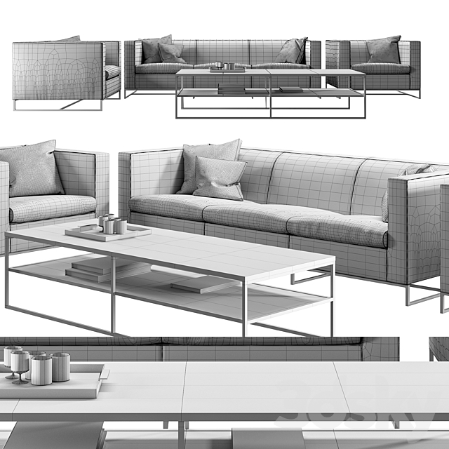 Minotti set 03 3DSMax File - thumbnail 2