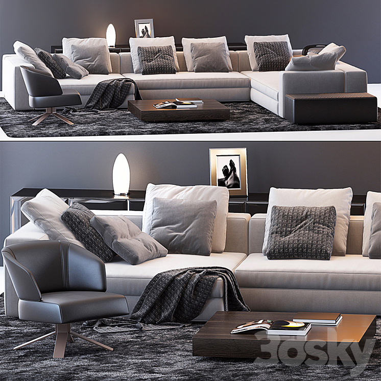 MINOTTI SET 15 3DS Max - thumbnail 1