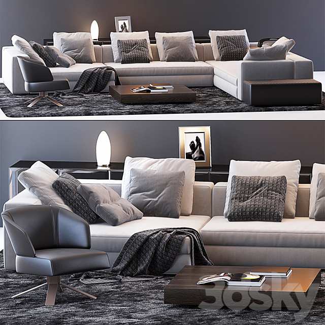 MINOTTI SET 15 3DSMax File - thumbnail 1