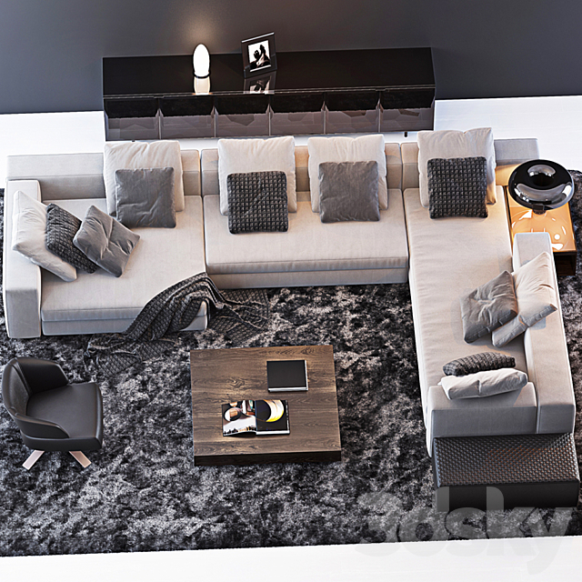 MINOTTI SET 15 3DSMax File - thumbnail 2