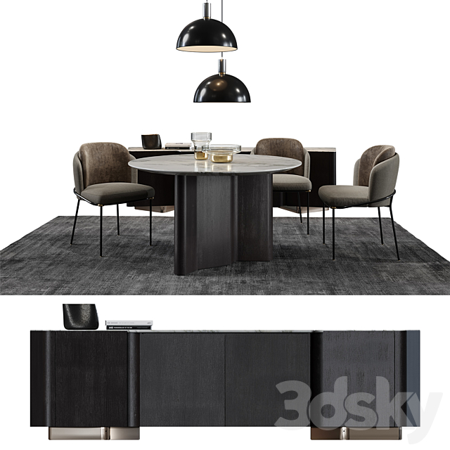 Minotti Set _ Fil Noir 3DSMax File - thumbnail 1