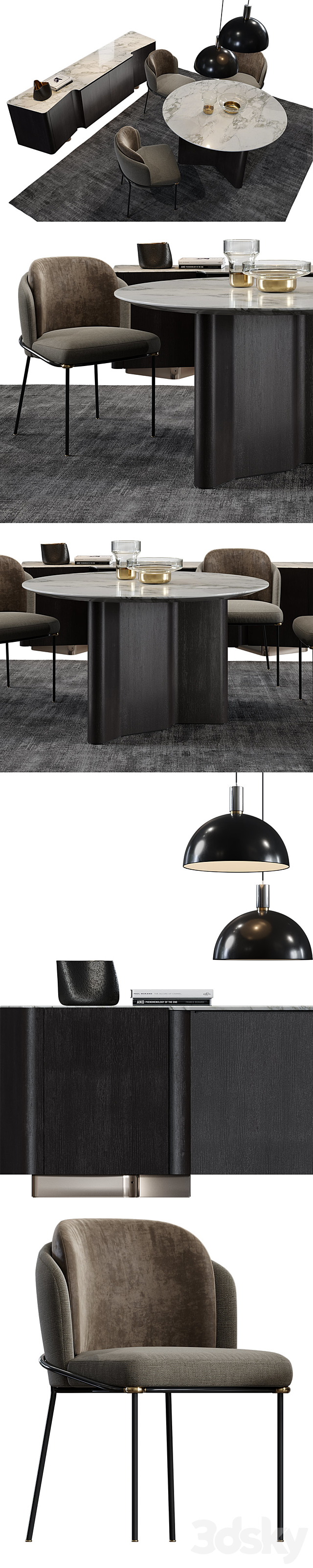 Minotti Set _ Fil Noir 3DSMax File - thumbnail 2