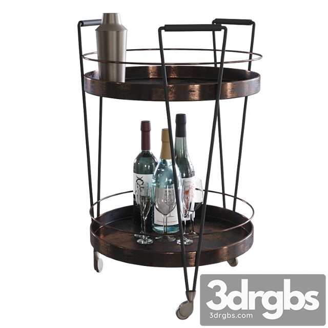 Mobile bar table crossroads with filling 2 3dsmax Download - thumbnail 1