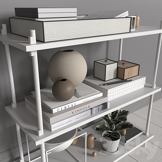 MOEBE shelves with decorative filling 3DSMax File - thumbnail 3