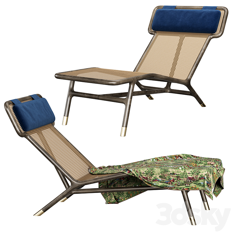 Morelato joyce chaise longue 3DS Max - thumbnail 1