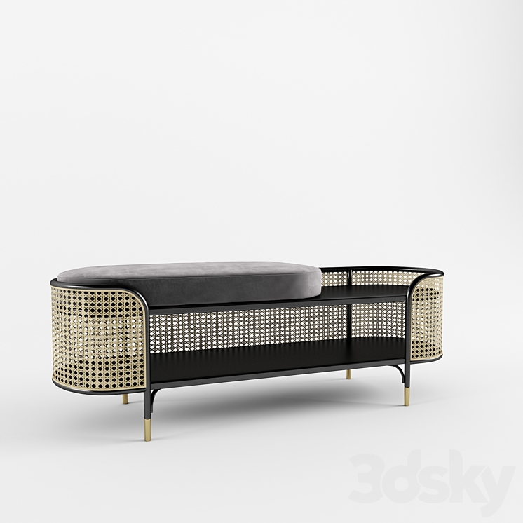 Mos Gebruder Thonet Vienna Bench 3DS Max - thumbnail 2