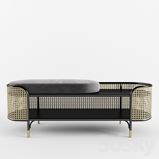 Mos Gebruder Thonet Vienna Bench 3DS Max Model - thumbnail 3