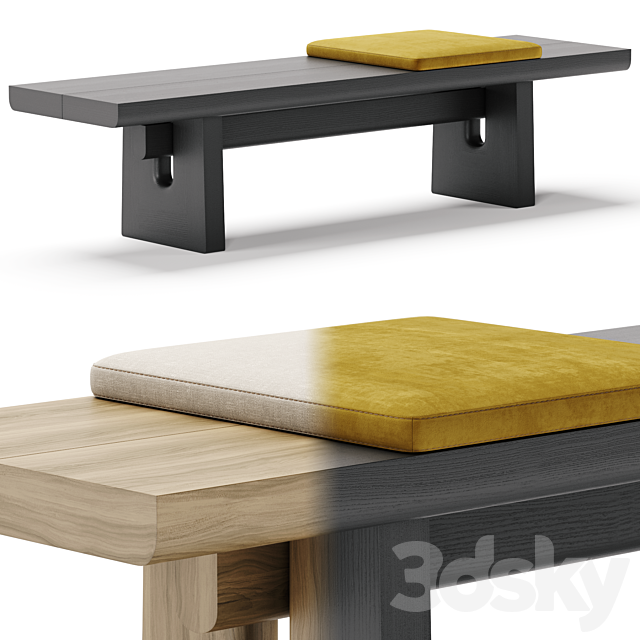 NARA bench – Poliform 3DSMax File - thumbnail 2