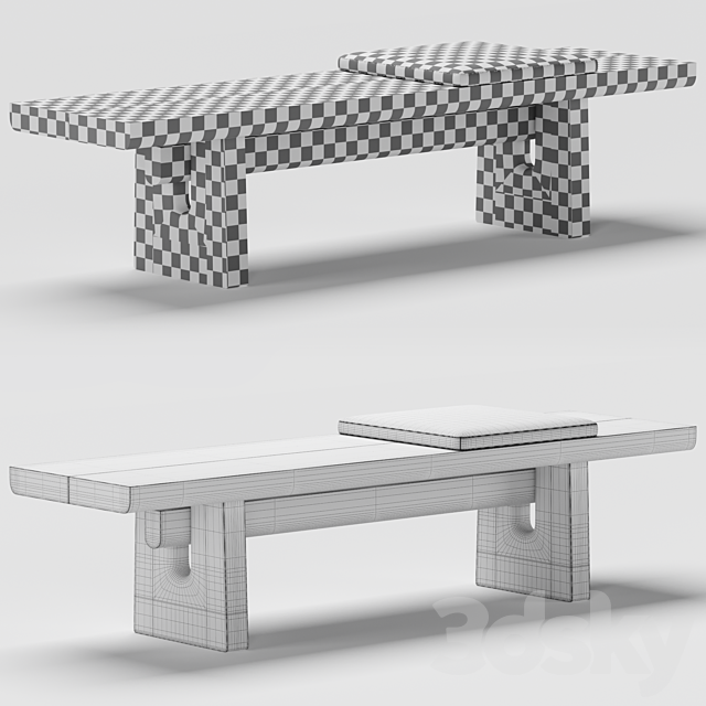 NARA bench – Poliform 3DSMax File - thumbnail 5