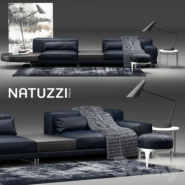 Natuzzi Ido Sofa 3DSMax File - thumbnail 1