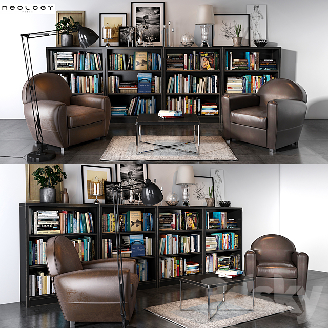 Neology Livingroom set 02 3DS Max Model - thumbnail 1