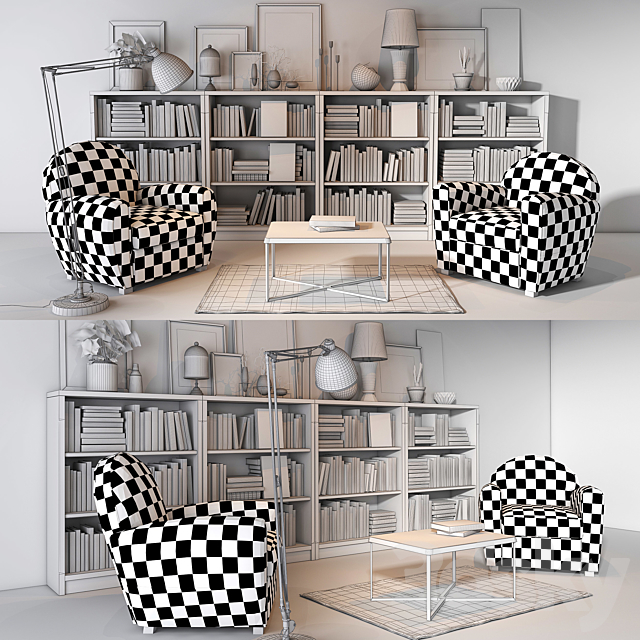 Neology Livingroom set 02 3DS Max Model - thumbnail 3