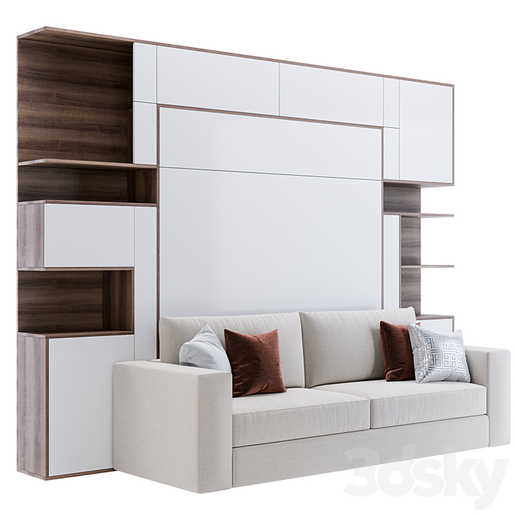 Olissys convertible wardrobe 3DS Max Model - thumbnail 2